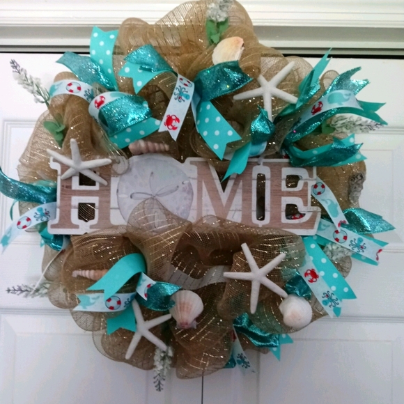 Other - Handmade 14 inch beautiful mesh wreaths